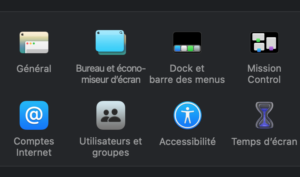 menu Préférences Système Apple Mac